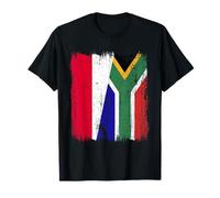 Poland South Africa Half Flag Polish South African Roots T-Shirt