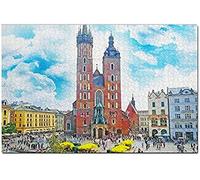 Poland St. Mary's Basilica Krakow Jigsaw Puzzle for Adults 300 Pieces Travel Gift Souvenir 38x26CM