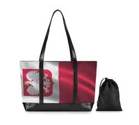 Poland State Ensign Flag Polish Large Capacity Bag for Woman with Zipper Diaper Bag Tote for Teacher with bolsa para laptop