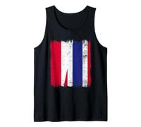 Poland Thailand Half Flag Polish Thai Roots Tank Top