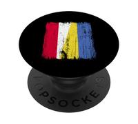 Poland Ukraine Half Flag Polish Ukrainian Heritage PopSockets Adhesive PopGrip