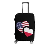 Poland US Flag Luggage Cover Travel Suitcase Protector Anti-Scratch Suitcase Cover M