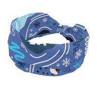 Polar Animals Pattern Headbands for Women, Wide Turban Headband, Non Slip Head Wraps, Elastic Sweat Yoga Workout Hairband Soft Hairwrap Bandana