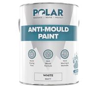 Polar Anti Mould Paint - Brilliant White Matt Finish - 2.5 Litres - Prevent & Control Mould On Internal Walls & Ceilings - Easy To Apply
