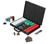 Polar Aurora Poker Chips,Gold Dark Poker Set with Black Aluminum Case,Modern Design 11.5 Gram Poker Chip Set for Texas Hold'em, Casino Game Nights, Poker Parties(500pcs Blank)