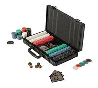 Polar Aurora Poker Chips,Gold Dark Poker Set with Black Aluminum Case,Modern Design 11.5 Gram Poker Chip Set for Texas Hold'em, Casino Game Nights, Poker Parties (300pcs balnk)