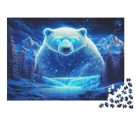 Polar Bear 100% Recycled Cardboard Polar Bear in Ice Cave 1000Pc Jigsaw Puzzle Adults Fun Activity for Rainy Days 70x50cm/1000pcs