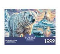 Polar Bear 1000 Piece Jigsaw Puzzle For Adults Family Challenge Toys Stress Relief Puzzle Cultivate The Spirit of Teamwork for Men, Women, Elders, Seniors 38x26cm/1000pcs