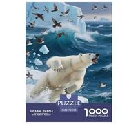 Polar Bear 1000 Piece Jigsaw Puzzle For Adults Family Challenge Toys Stress Relief Puzzle Cultivate The Spirit of Teamwork For Adults Gifts 70x50cm/1000pcs