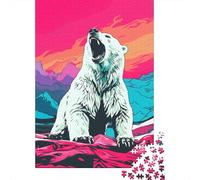 Polar Bear 1000 Piece Jigsaw Puzzle for Adults-Puzzles Teenagers Paper Puzzles- Relax Puzzles Games-Brain Teaser Puzzle 1000pcs (38x26cm)