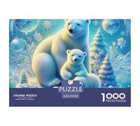 Polar Bear 1000 Piece Jigsaw Puzzles for Adults Challenging Puzzle Educational for Challenging Family Activity Games Colorful Hard Puzzle for 70x50cm/1000pcs Family Decorations
