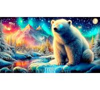 polar-bear 1000 Piece Puzzle Game Recycled Paper Educational Game Challenge Great Gift Idea for Adults and Kids Age 12 Years Up 38x26cm/1000pcs