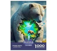 Polar Bear, 1000-piece Puzzle Set, Mindful And Creative Indoor Activity, Great for Collectors, Suitable for Ages 14+, 38x26cm/1000pcs