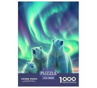 Polar Bear 1000pcs Paper Jigsaw Puzzles Animation 100% Recycled Cardboard Beautiful Decoration for Adults And Kids 38x26cm/1000pcs