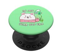Polar Bear 4th Birthday In My 4 Year Old Era Cute Fun Animal PopSockets Adhesive PopGrip