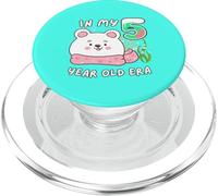 Polar Bear 5th Birthday In My 5 Year Old Era Cute Animal PopSockets PopGrip for MagSafe