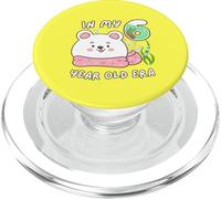 Polar Bear 6th Birthday In My 6 Year Old Era Cute Animal PopSockets PopGrip for MagSafe