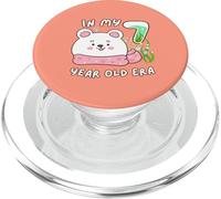 Polar Bear 7th Birthday In My 7 Year Old Era Cute Animal PopSockets PopGrip for MagSafe