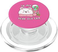 Polar Bear 9th Birthday In My 9 Year Old Era Cute Animal PopSockets PopGrip for MagSafe