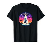 Polar Bear Abducted Alien Spacecraft Outer Space Abduction T-Shirt