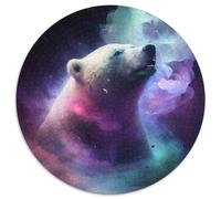 Polar Bear Adult Jigsaw Puzzles 1000 Pieces Cardboard Puzzles Family Activity, DIY Home Decor, 67.5x67.5cm