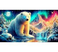 polar-bear Adult Jigsaws Puzzle 1000 Piece Fun Present & Activity for Home Educational Games Great Gift Idea for Adults Kids 38x52cm/1000pcs