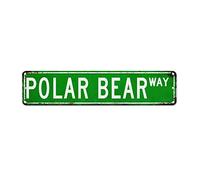 Polar Bear Aluminum Metal Sign Polar Bear Gift Rustic Porch Signs Pet Animal Breed Name Retro Garage Signs For Men Metal Street Signs Home Quality Sign For Laundry Room Porch Workshop