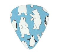 Polar Bear And Penguin Acoustic GuitarGuitar Picks 12 Pcs, Thin Guitar Plectrums Students 0.46 0.96 0.71 Mm