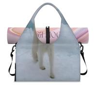 Polar Bear Arctic Sports Duffel Bag for Women Men Bear Weekend Overnight Bag with Shoe Compartment Shoulder Tote Luggage Bag for Yoga Gym Travel