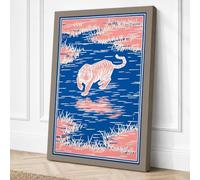 Polar Bear at Water Boho Canvas Wall Art Print 30x20 Inch | Ready to Hang, Gallery Wrapped, Fade-Resistant Inks, Securely Packaged, UK Made
