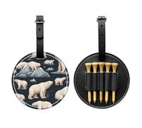 Polar Bear Black Printed Golf tee Storage Bag - for Men only, Durable PU Material, Easy to Carry, Enhance The Golf Experience