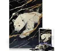 Polar Bear Breaking Thru Jigsaw Puzzles 1000 Piece for Teenagers Mental Logic Toy Calm Escape Fine Edge Art Collectible (50x75cm)