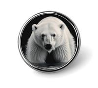 Polar Bear Brooch Pins Lapel Pins for Men Women Badge Button Cover Decorative Jewelry Charms for Hats Bags Backpacks Suits Shirts Scarves Clothing Accessories Banquet Wedding Gift