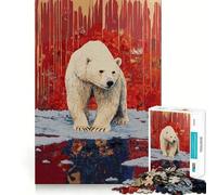 Polar Bear Caged on ICe 1000 Piece Jigsaw Puzzles for Teenagers Intellect Toy Family Time Quality Cut Unique Gift (50x75cm)