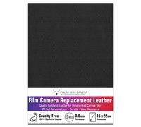 Polar Bear Camera Camera Body Replacement Leather 0.8mm Thin [Black] 3M Self-Adhesive Synthetic Material for Film Camera Restoration