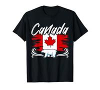 Polar Bear Canadian Flag Maple Leaf Canada T-Shirt