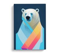 Polar Bear Canvas Wall Art Print 30x20 Inch | Ready to Hang, Gallery Wrapped, Fade-Resistant Inks, Securely Packaged, UK Made