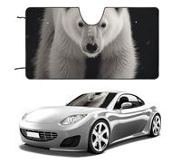 Polar Bear Car Windshield Sun Shade Keep Car Interior Cool 55"x30" Folding Front Window Sun Shade, Heat Shield for SUV, Truck, Blocks UV