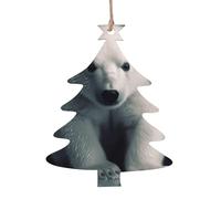Polar Bear Christmas Wooden Pendant, Stylish And Cute In Design, A Foil For The Festive Atmosphere