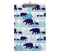 Polar Bear Clipboard Standard A4 Letter Size Clip Boards for School Office Restaurants