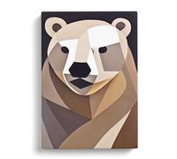 Polar Bear Contemporary Canvas Wall Art Print 30x20 Inch | Ready to Hang, Gallery Wrapped, Fade-Resistant Inks, Securely Packaged, UK Made