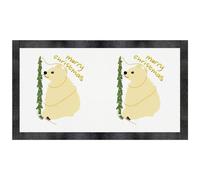 'Polar Bear Decorating The Christmas Tree' Pet Feeding Mat (PM00025732)