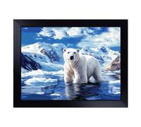 Polar Bear Design | Lap Tray with Padded Cushion, Portable Surface with Bean Bag Base, Perfect Surface for Working, Crafting, TV Eating and Laptop Use