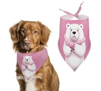 Polar Bear Dog Bandana Washable & Adjustable Triangle Scarf, Breathable Pet Scarf for Small Medium Large Pets, Cute Fashion Pet Accessory
