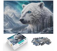 Polar Bear Double Exposure, 1000 Piece Paper Jigsaw, 1000pcs (52x38cm)