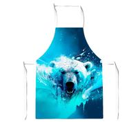 Polar Bear Face Splashart Junior Apron Warren Reed - Designer Brown One Size