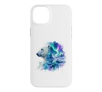 Polar Bear Family Arctic Celestial Glow Watercolor Case for iPhone 14 Plus