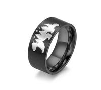 Polar Bear Forest Stainless Steel Ring Calls for Protecting Animal Environment Titanium Steel Ring