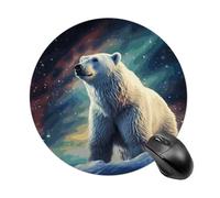 Polar Bear Gaming Mouse Pad Funny Mousepad with Non-Slip Rubber Base Cute Mouse Pads for Desk for Women Small Portable Mouse Mat for Laptop Mini Computer Mousepads 7.8x7.8 Inches