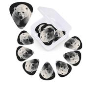 Polar bear Guitar Picks 12 Pack Plectrums with Organizer Box, 3 Different Thickness Includes Thin Medium Heavy Picks